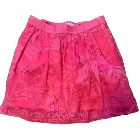 Lilly Pulitzer Dresses & Skirts - Lilly Pulitzer Womens Whitley Burnout Mini Floral Print Skirt Pink Size 2